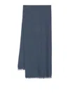 Brunello Cucinelli Embroidered Sequin Scarf In Blue