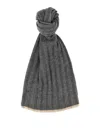 Brunello Cucinelli Ribbed Scarf Scarves And Foulards Gray In Gray