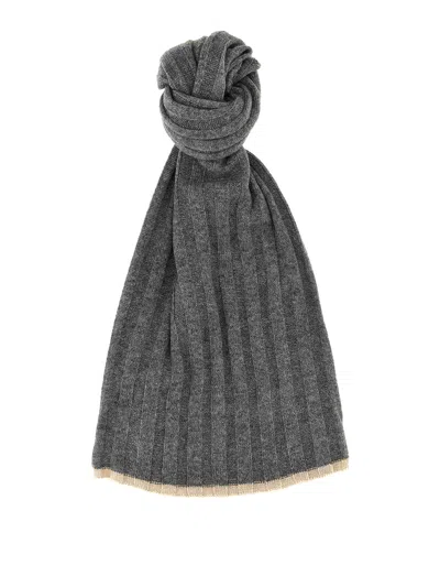 BRUNELLO CUCINELLI RIBBED SCARF
