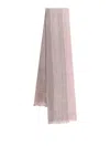 Brunello Cucinelli Silk And Linen Scarf With Striped Motif In Pink