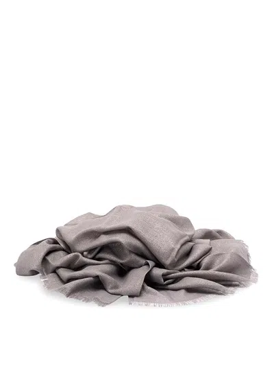Brunello Cucinelli Sparkling Scarf In Transparent