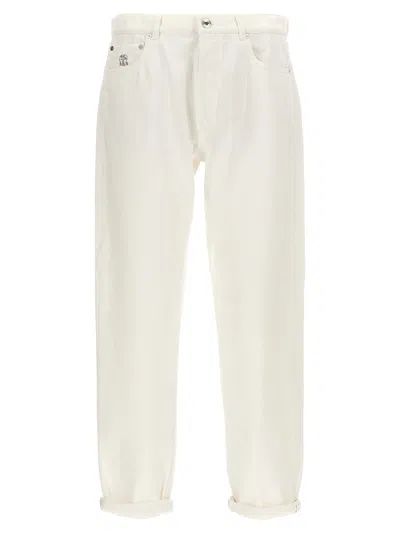 Brunello Cucinelli Bull Jeans In White