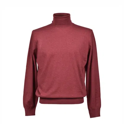 Brunello Cucinelli Burgundy Cashmere Turtleneck Sweater In ["red"]