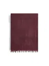 Brunello Cucinelli Burgundy Diamante Cashmere And Silk Scarf