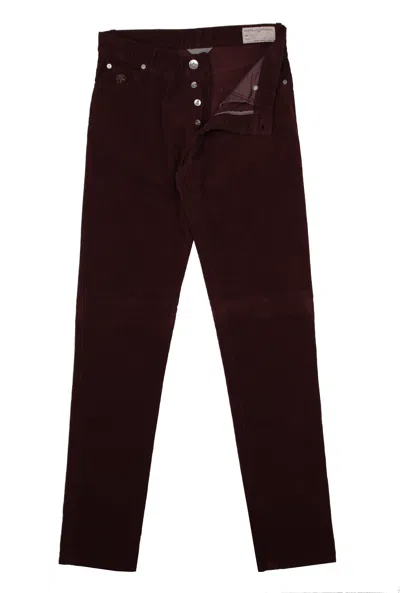 Pre-owned Brunello Cucinelli Burgundy Red Solid Pants - (bc628232)