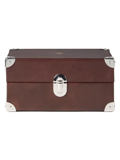 Brunello Cucinelli Burnished Calfskin Watch Organizer In Brown