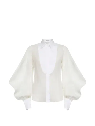 Brunello Cucinelli Button Bishop-sleeves Shirt In White