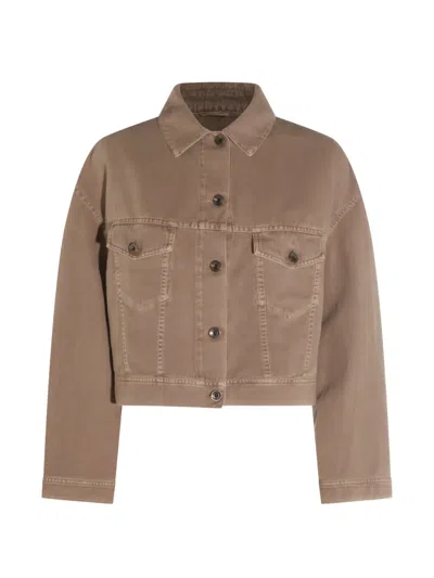 Brunello Cucinelli Button Chest-pocket Jacket In Neutral