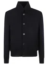 Brunello Cucinelli Button Classic Jacket In Navy