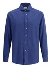 Brunello Cucinelli Button-cuff Long-sleeve Shirt In Blue