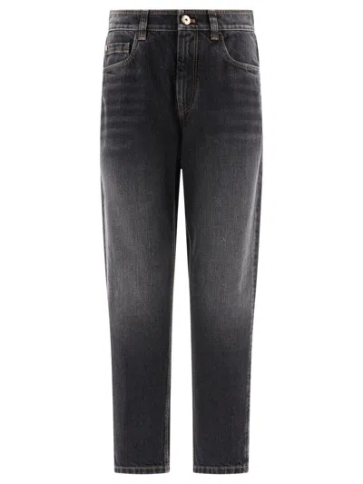 BRUNELLO CUCINELLI BUTTON DETAILED TAPERED JEANS