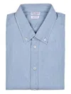Brunello Cucinelli Button-down Cotton Shirt In Blue