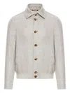 Brunello Cucinelli Buttoned Bomber Jacket