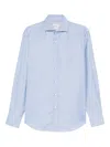 Brunello Cucinelli Button-down Long-sleeve Shirt In Blue