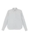 Brunello Cucinelli Pinstripe Shirt With Button-down Design In Gray