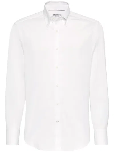 BRUNELLO CUCINELLI BUTTON-DOWN POPLIN SHIRT