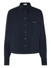 Brunello Cucinelli Cotton-blend Cropped Shirt