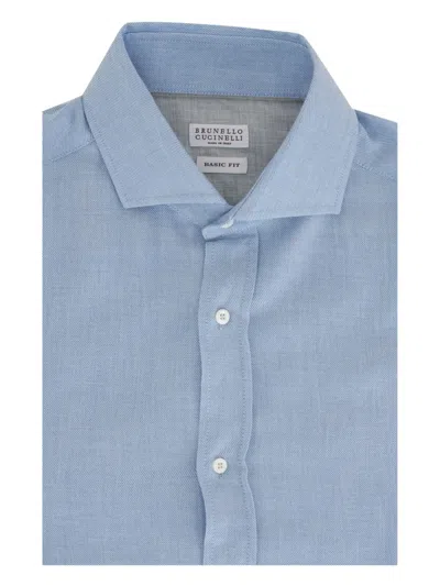 Brunello Cucinelli Button-down Shirt In Blue
