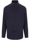 Brunello Cucinelli Button-down Cotton Blend Shirt With Straight Hem