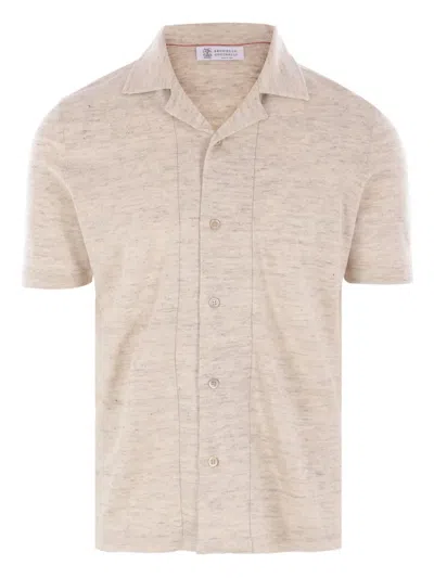 Brunello Cucinelli Button-down Shirt In Neutrals