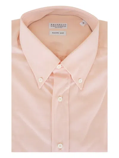 Brunello Cucinelli Button-down Shirt In Orange
