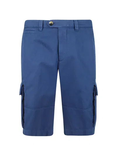Brunello Cucinelli Button-fastening Cargo Shorts In Blue