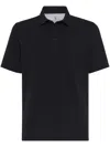 Brunello Cucinelli Button-fastening Cotton Polo Shirt In Black
