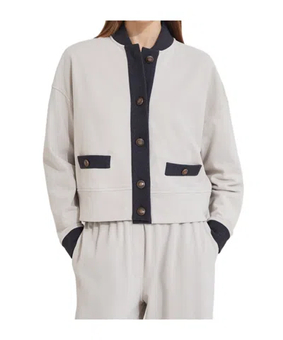 BRUNELLO CUCINELLI BUTTON-FASTENING PANELLED SWEATSHIRT