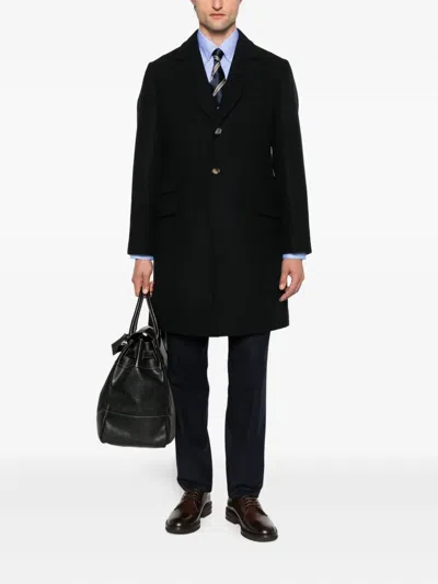 Brunello Cucinelli Button-fastening Patch-pocket Coat In Black