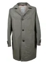 Brunello Cucinelli Button-fastening Quilted Coat In Gray