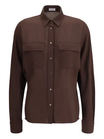 BRUNELLO CUCINELLI BUTTON-FASTENING SHIRT