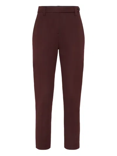 Brunello Cucinelli Button-fastening Stretch-cotton Trousers
