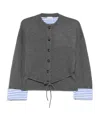 Brunello Cucinelli Button-fastening Tie-waist Cardigan In Gray