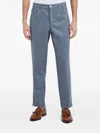 Brunello Cucinelli Button-fastening Trousers In Blue
