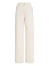 Brunello Cucinelli Cotton-wool Barrel Cuff Wide-leg Jeans In Neutral