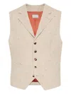 Brunello Cucinelli Button-fastening Waistcoat In Neutral