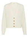 Brunello Cucinelli Button-front Cashmere Cardigan In White