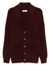 Brunello Cucinelli Button-front Shawl-collar Cardigan In Multi