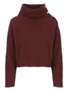 Brunello Cucinelli Button Detail Turtleneck Knitwear Top In Brown
