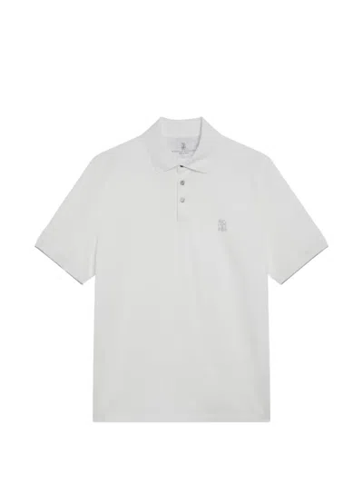 Brunello Cucinelli Button Polo T-shirt In White