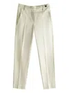 Brunello Cucinelli Button Sabbia Trousers In White