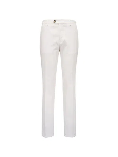 Brunello Cucinelli Button Slacks In White