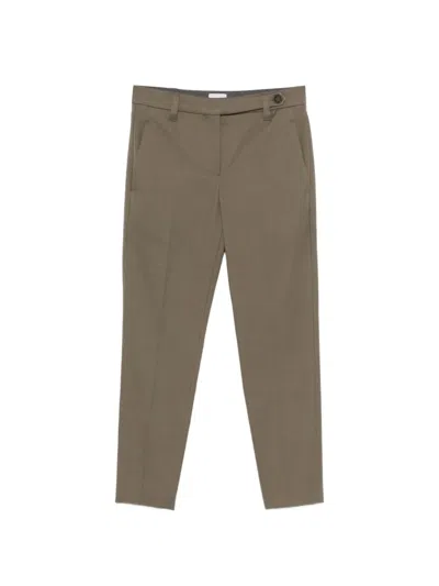 Brunello Cucinelli Button Tailored Trousers In Green