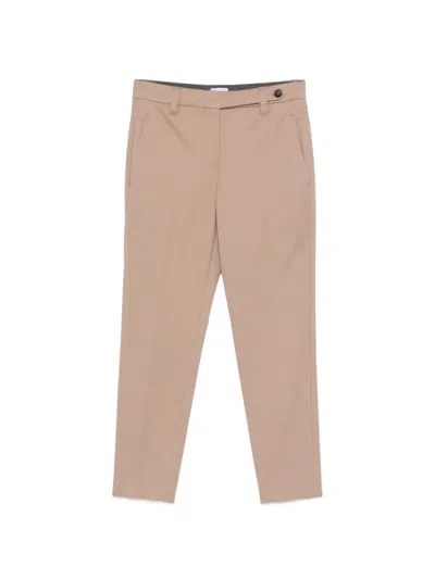 Brunello Cucinelli Button Tailored Trousers In Brown