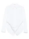 Brunello Cucinelli Button-up Curved-hem Shirt In White