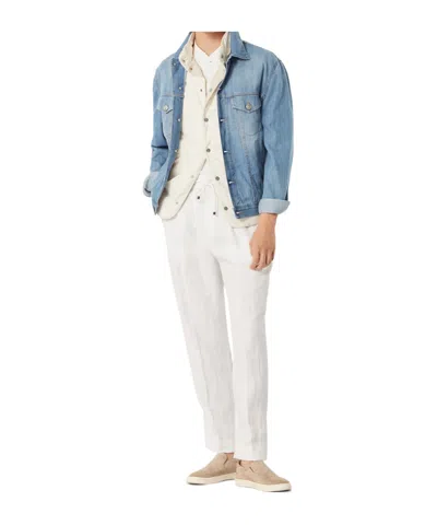 BRUNELLO CUCINELLI BRUNELLO CUCINELLI LIGHTWEIGHT OLD DENIM FOUR-POCKET JACKET