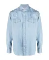 Brunello Cucinelli Button-up Denim Shirt In Blue