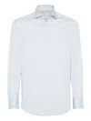 Brunello Cucinelli Spread Collar Shirt In White