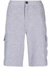 Brunello Cucinelli Button-up Straight-leg Mélange Shorts In Grey