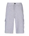 Brunello Cucinelli Button-up Straight-leg Mélange Shorts In Gray